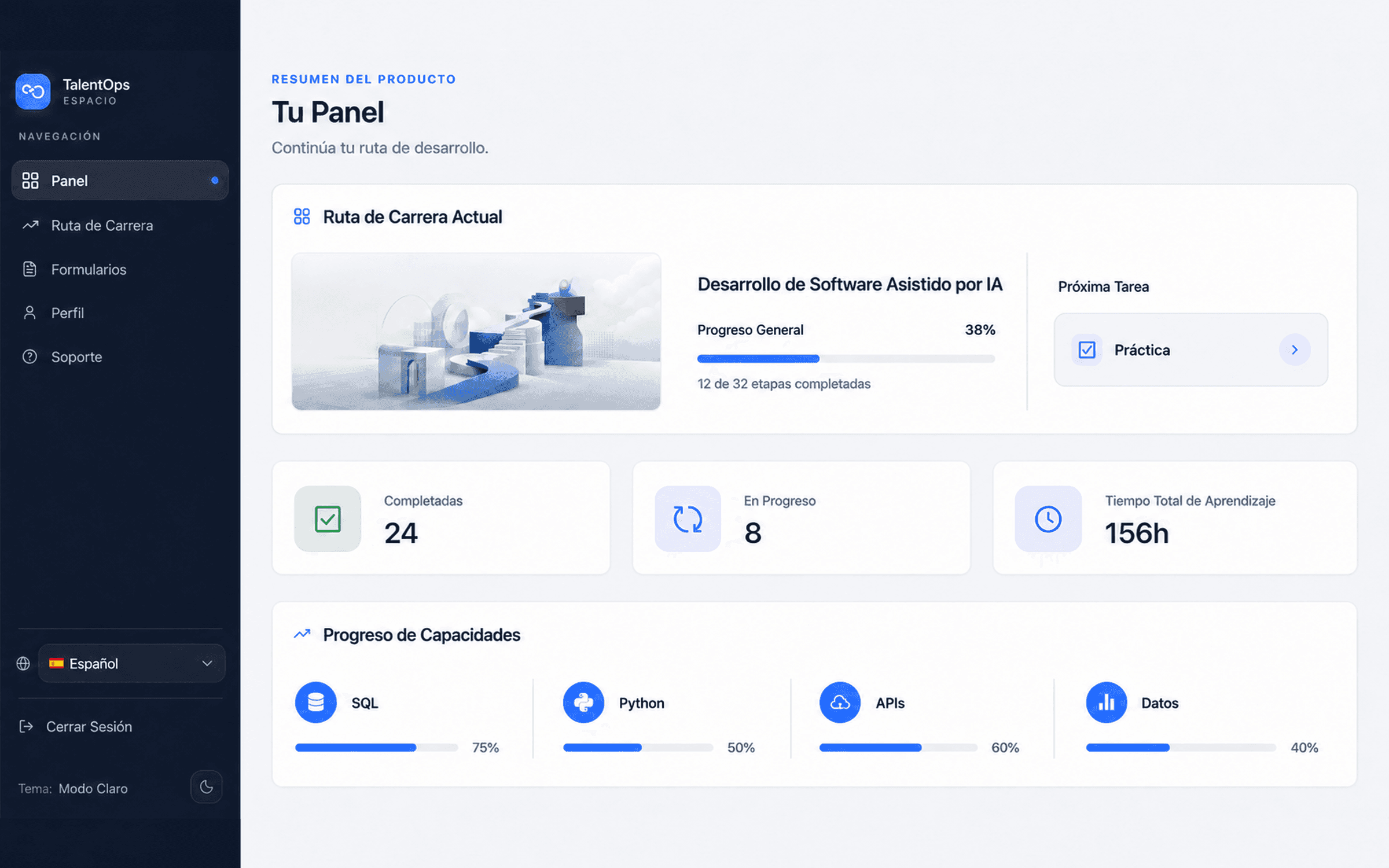Plataforma de desarrollo de capacidades TalentOps